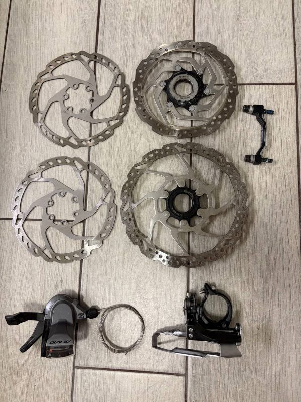 Гальмівні диски + адаптер + манетка + перекидка