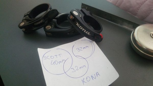 Зажими Scott + Kona + MTB 32–40 мм